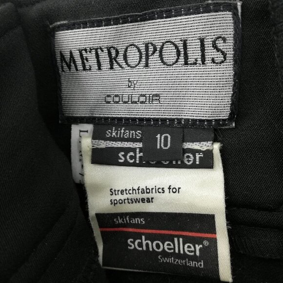 Vintage Metropolis by Couloir Ski Pants Size 10 Schoeller Skifans Stirrups Black - Picture 11 of 12